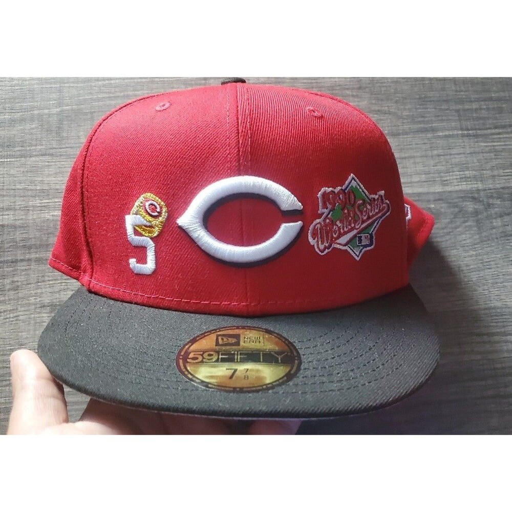 Cincinnati Reds Men’s New Era 59Fifty 5 Time World Series Champions Size 7  7/8